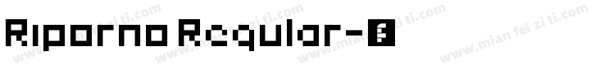 Riporno Regular字体转换